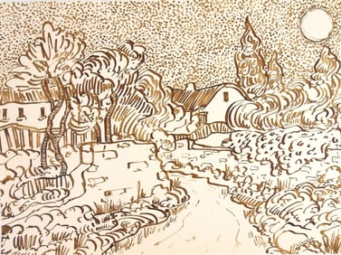 Vincent Van Gogh* (1853-1890) Ink Drawing (See Guarantee & Disclaimer)
