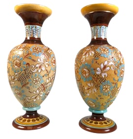 Pair Of Royal Doulton Slater Vases