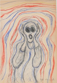 Edvard Munch* (1863-1944) Sketchbook Drawing (See Guarantee & Disclaimer)
