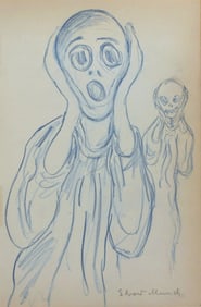 Edvard Munch* (1863-1944) Sketchbook Drawing (See Guarantee & Disclaimer)