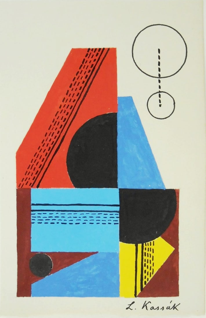Lajos Kassak* (1887-1967) Gouache On Paper (See Disclaimer) (1 of 2)