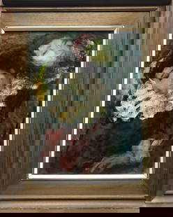 Arie Wachenhauser (1917-1998) Oil Painting: Oil painting on wood, two clowns, by Arie Wachenhauser (1917-1998). Very good condition. Framed.Dimensions: H. 21 1/2 inches W. 15 3/4 inches