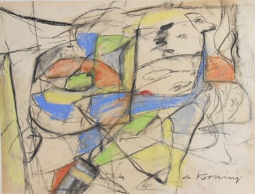 Willem De Kooning (1904-1997) Pastel On Paper