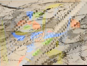 Willem De Kooning (1904-1997) Pastel On Paper