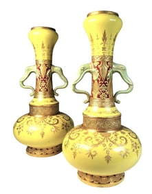 Minton Porcelain Vases, 19th Century