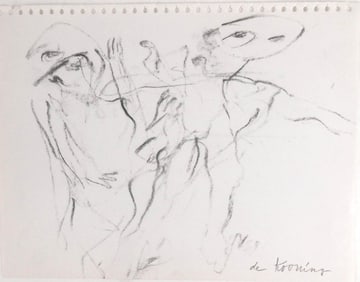 Willem De Kooning* (1904-1997) Charcoal Drawing (See Guarantee & Disclaimer)