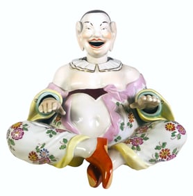 Dresden Porcelain Laughing Buddha