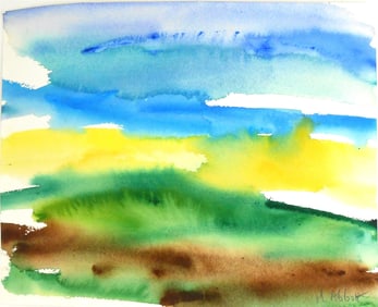 Mary Abbott (1921-2019) Watercolor (See Authenticity Guarantee)