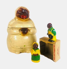 Vintage Cookie Jar & Salt/Pepper Shakers