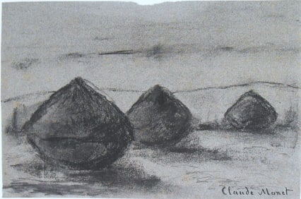 Claude Monet* (1840-1926) Charcoal Drawing (See Guarantee & Disclaimer)