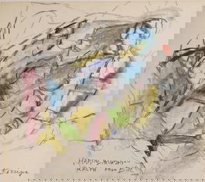 Willem De Kooning (1904-1997) Pastel On Paper