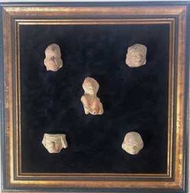 Pre-Colombian Pottery Fragments, Mounted