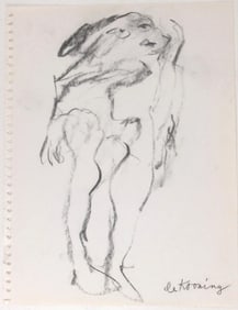 Willem De Kooning* (1904-1997) Charcoal Drawing (See Guarantee & Disclaimer)