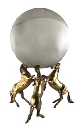 Crystal Ball On Brass Stand