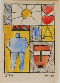 Joaquin Torres-Garcia (1874-1949) Watercolor (See Guarantee & Disclaimer)