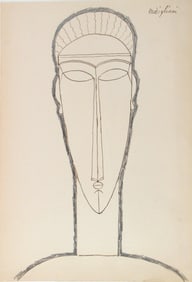 Amedeo Modigliani* (1884-1920) Ink Drawing (See Guarantee & Disclaimer)