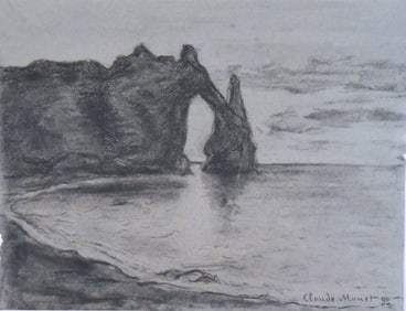 Claude Monet* (1840-1926) Charcoal Drawing (See Guarantee & Disclaimer)