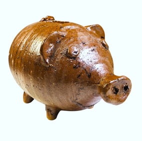 Vintage Stoneware Piggy Bank