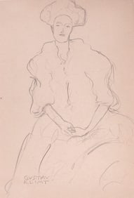 Gustav Klimt* (1862-1918) Pencil Drawing (See Fine Art Guarantee & Disclaimer)