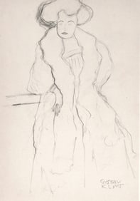 Gustav Klimt* (1862-1918) Pencil Drawing (See Fine Art Guarantee & Disclaimer)