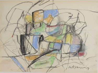 Willem De Kooning (1904-1997) Pastel On Paper