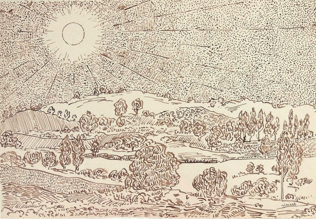Vincent Van Gogh* (1853-1890) Ink Drawing (See Guarantee & Disclaimer) (1 of 3)