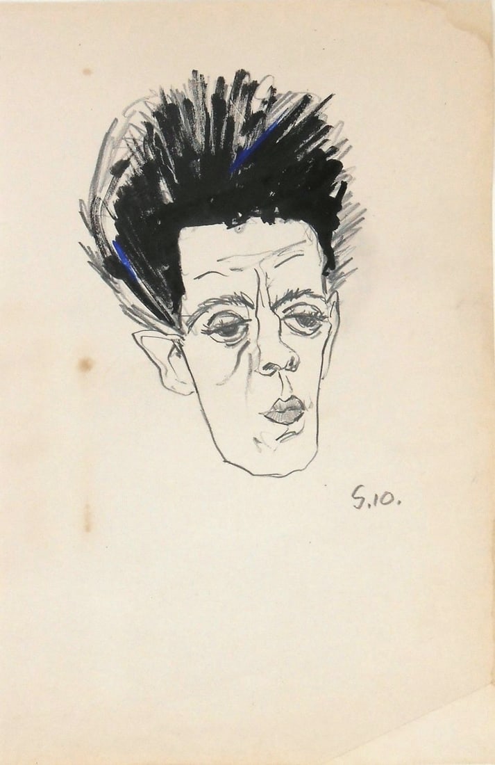 Egon Schiele* (1890-1918) Watercolor (See Guarantee & Disclaimer) (1 of 2)
