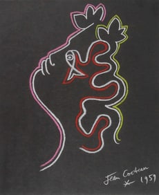 Jean Cocteau* (1889-1963) Pastel (See Guarantee & Disclaimer)