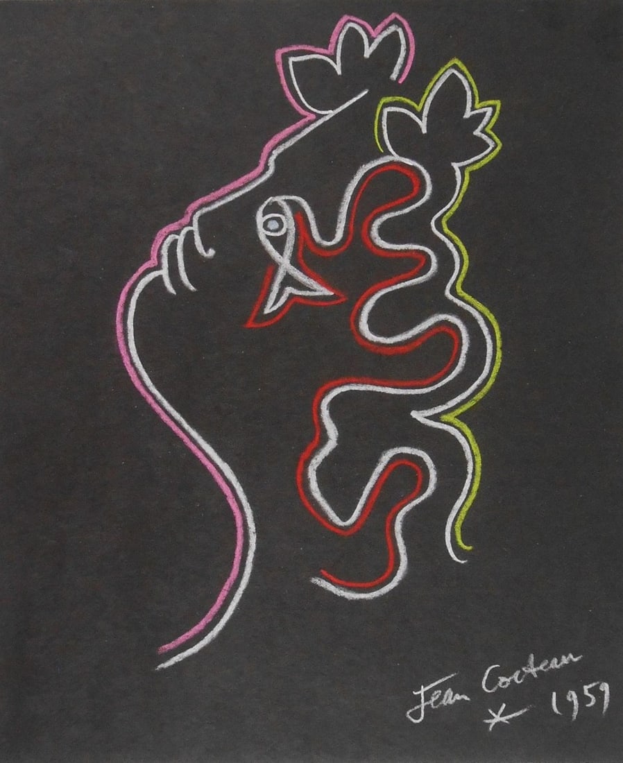 Jean Cocteau* (1889-1963) Pastel (See Guarantee & Disclaimer) (1 of 2)