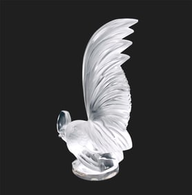 Lalique Frosted Crystal Rooster