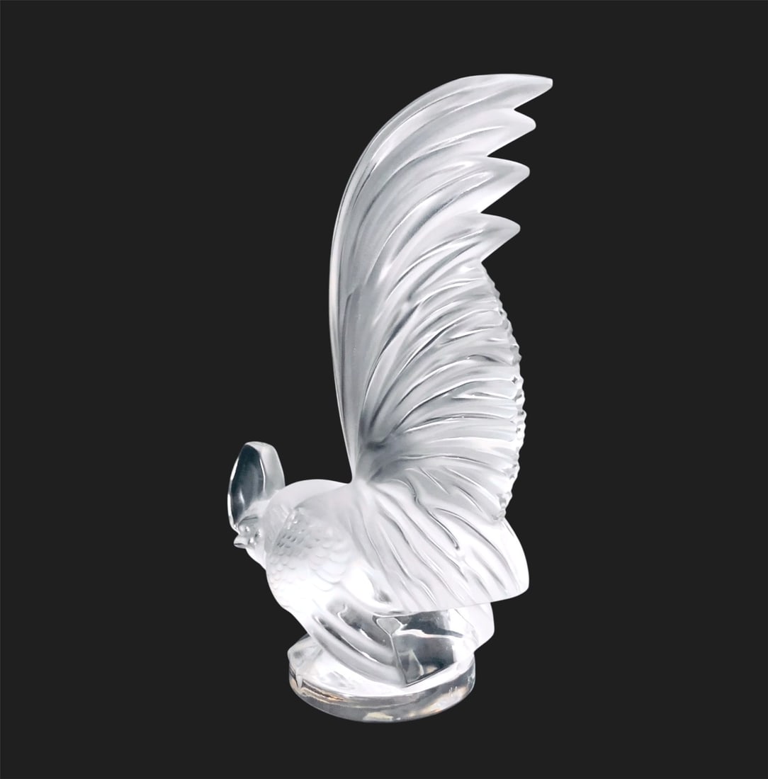 Lalique Frosted Crystal Rooster (1 of 3)