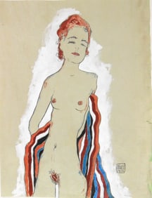 Egon Schiele* (1890-1918) Pencil Drawing (See Guarantee & Disclaimer)