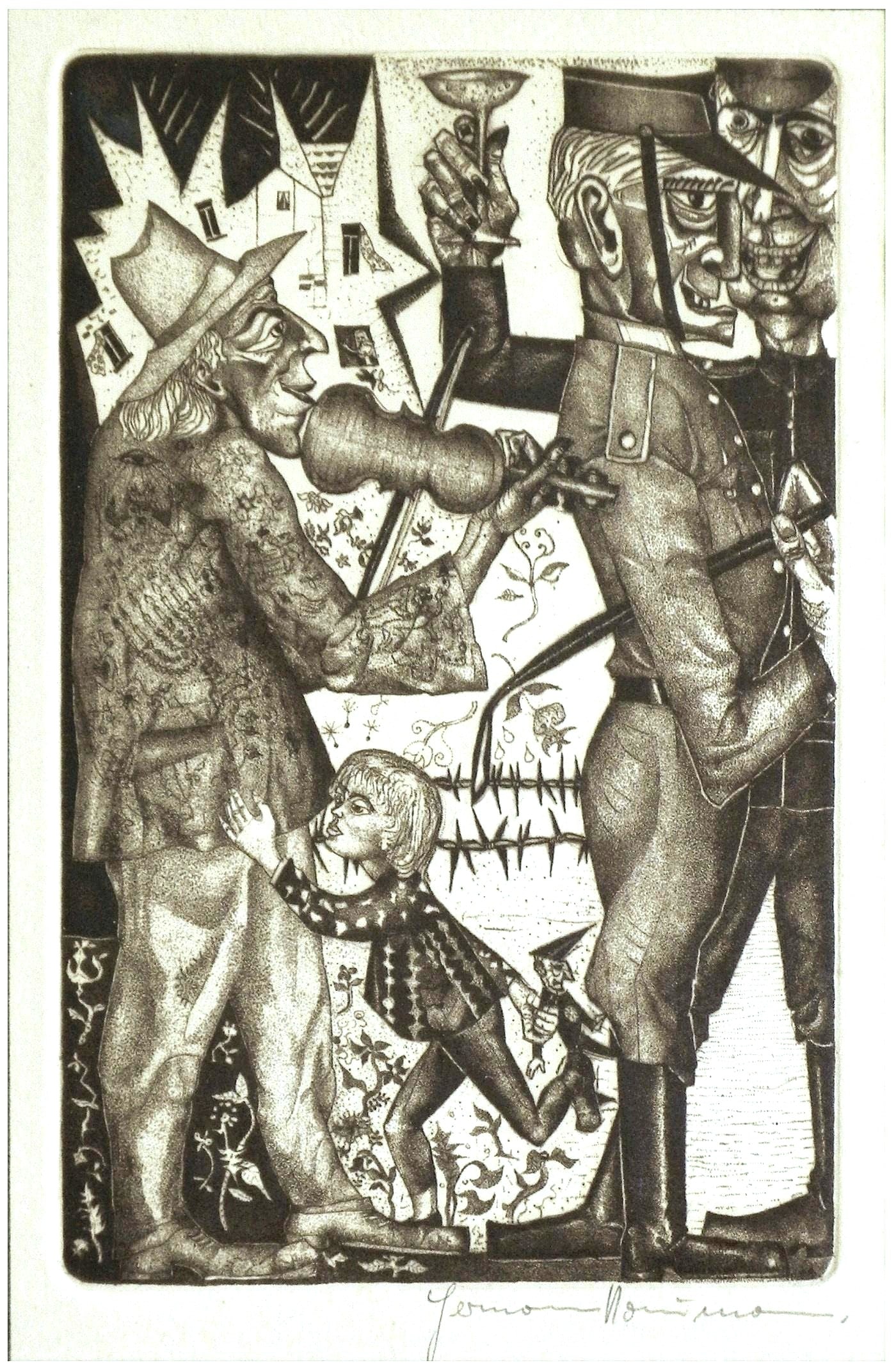 Hermann Naumann (b. 1930) Etching, Signed (1 of 3)