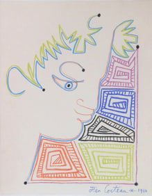 Jean Cocteau* (1889-1963) Pastel (See Guarantee & Disclaimer)