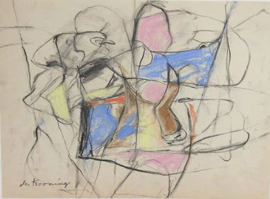 Willem De Kooning (1904-1997) Pastel On Paper