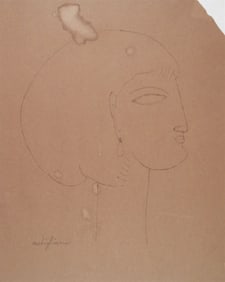 Amedeo Modigliani* (1884-1920) Ink Drawing (See Guarantee & Disclaimer)