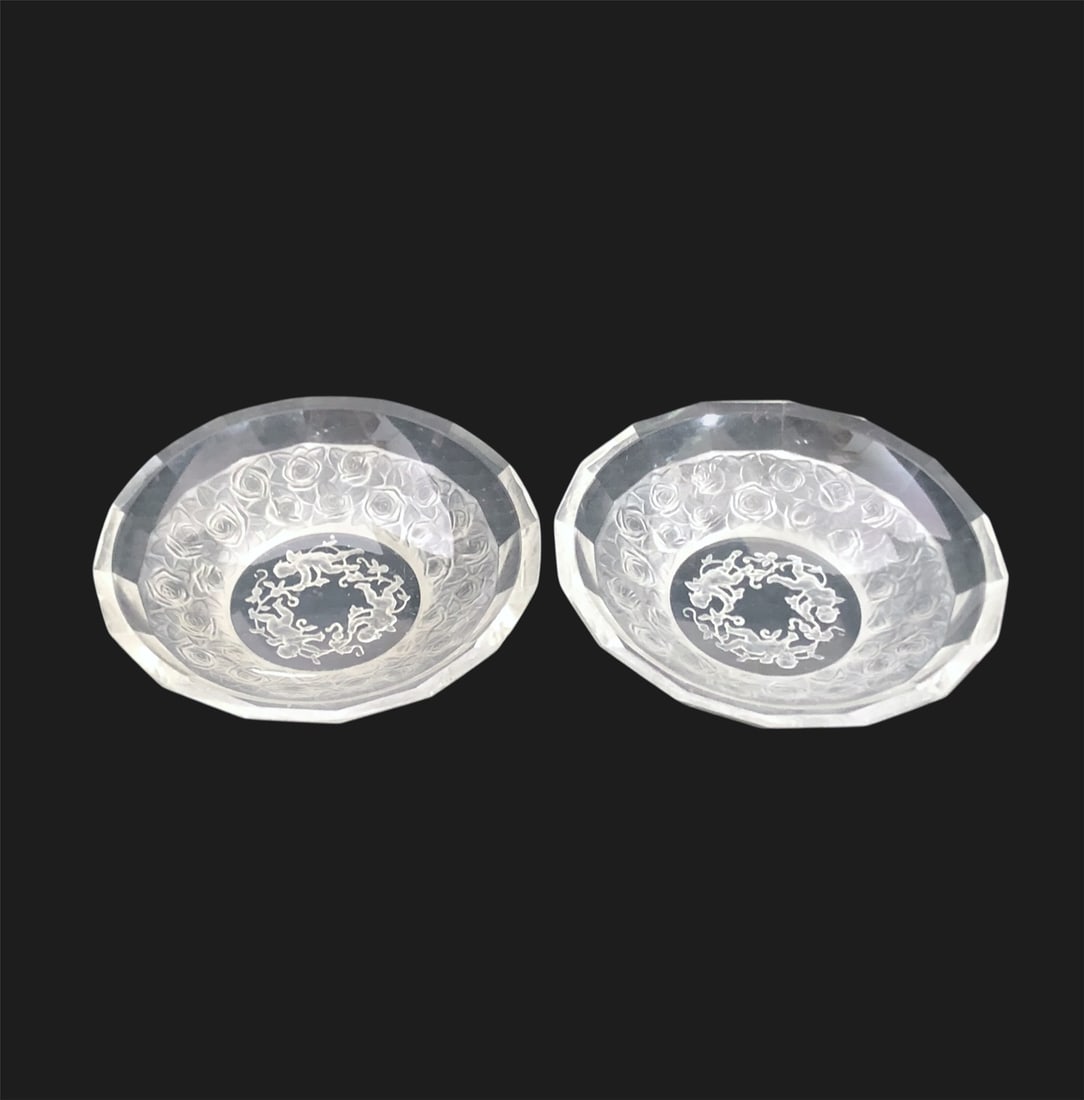 Two Small Lalique Crystal Bowls (1 of 3)