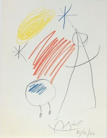 Joan Miro* (1893-1983) Mixed Media Drawing (See Guarantee & Disclaimer)