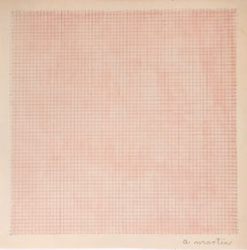 Agnes Martin* (1912-2004) Watercolor With Pencil (See Guarantee & Fine Art Disclaimer)