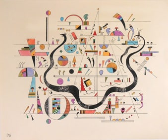 Wassily Kandinsky* (1866-1944) Watercolor (See Guarantee & Fine Art Disclaimer)