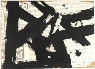 Franz Kline (1910-1962) Ink Drawing On Paper