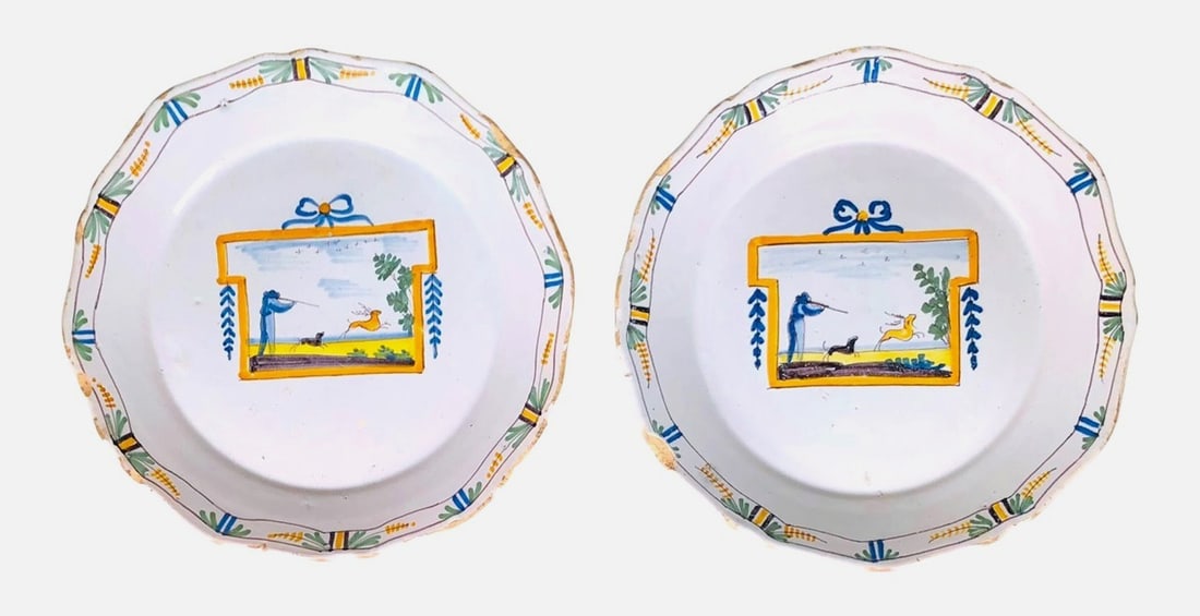 French Faience Plates (2), 18th Century (1 of 5)