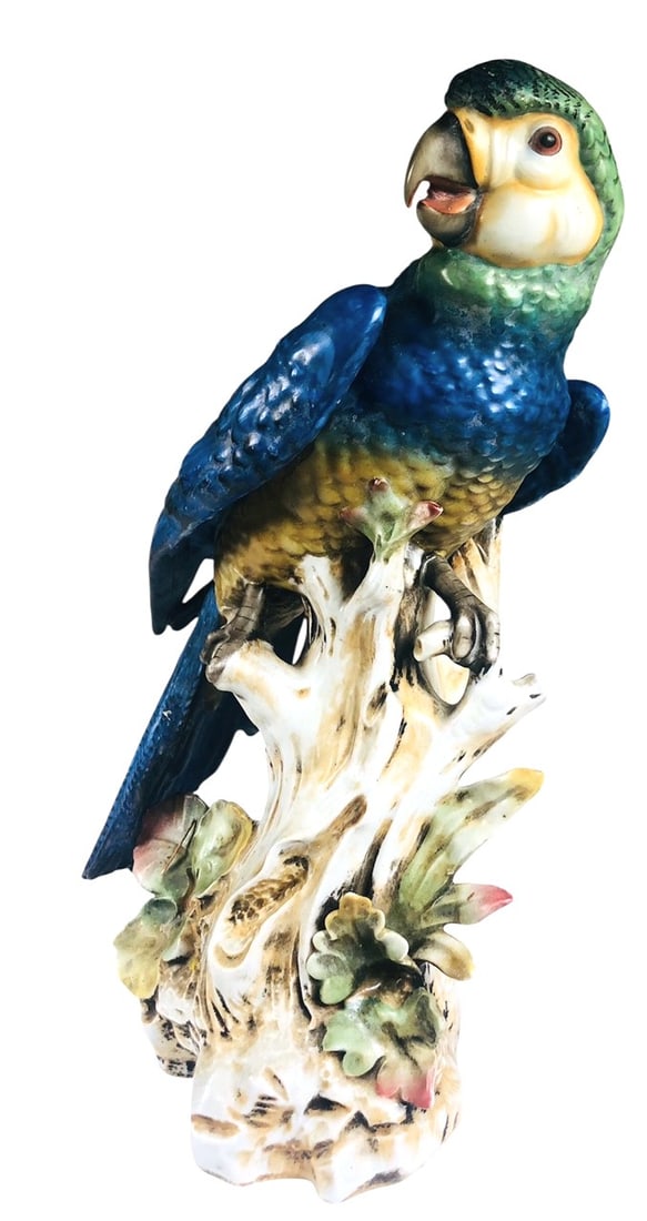 European Porcelain Parrot, 19th Century (1 of 4)