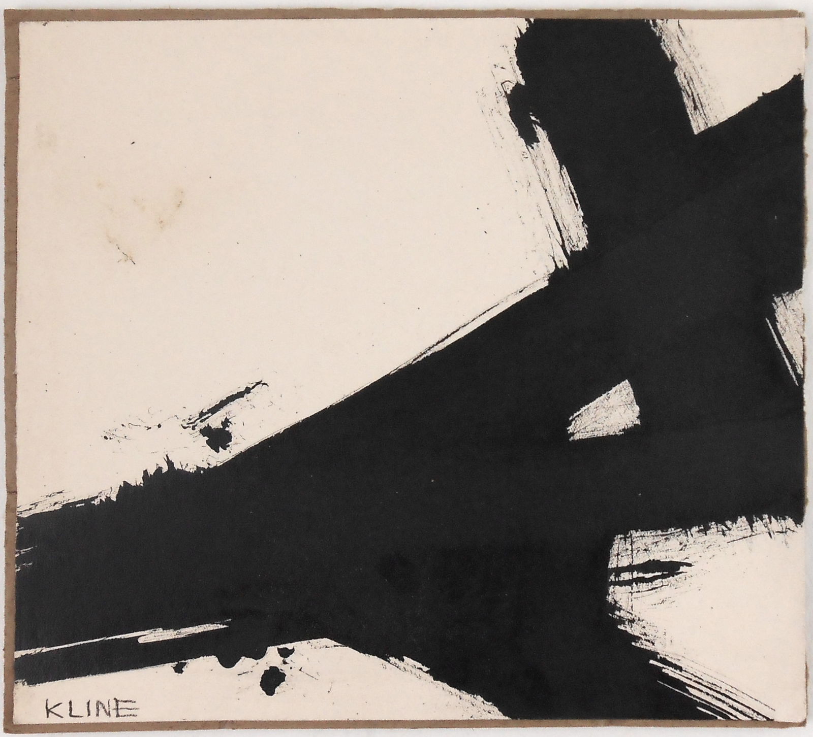 Franz Kline (1910-1962) Black Ink Drawing On Paper (See Guarantee) (1 of 2)