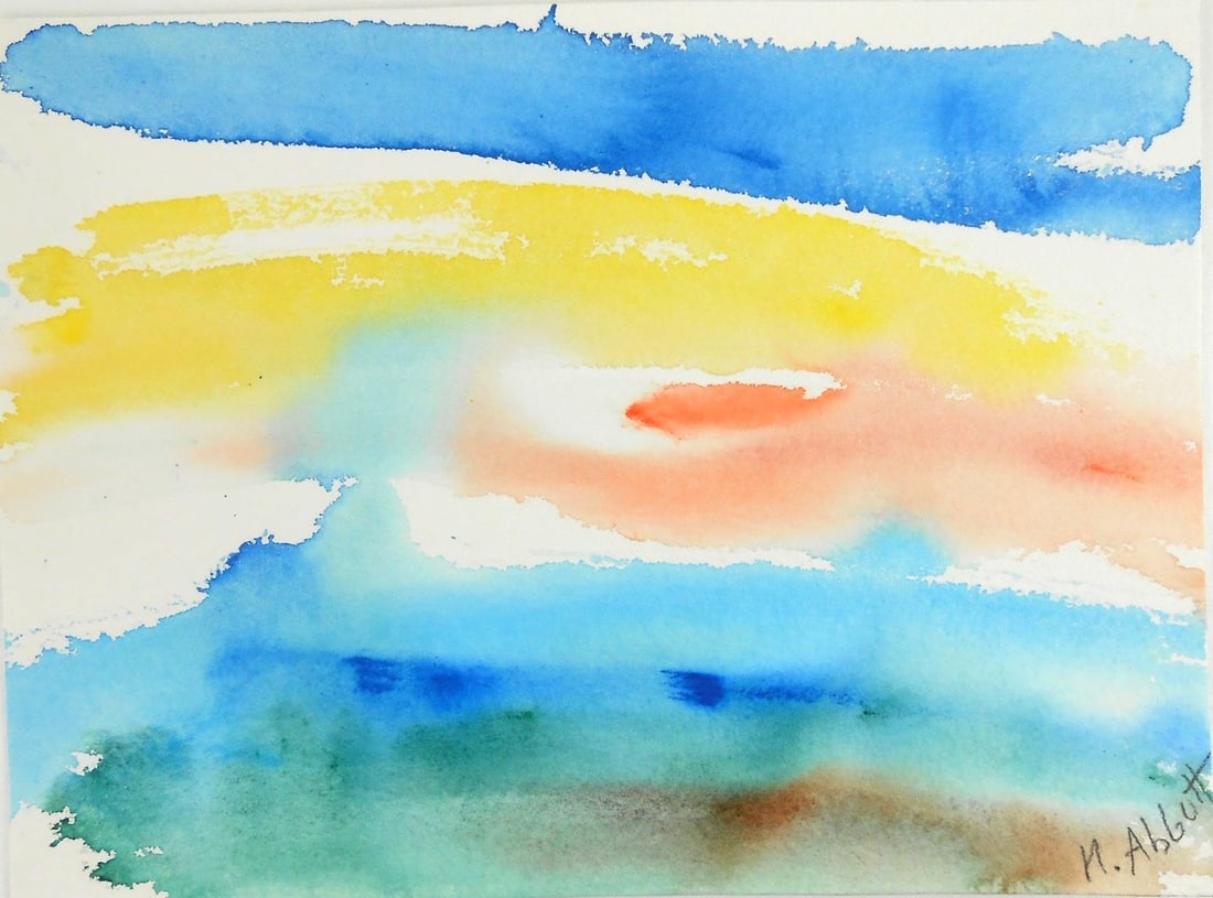 Mary Abbott (1921-2019) Watercolor (See Guarantee*) (1 of 2)