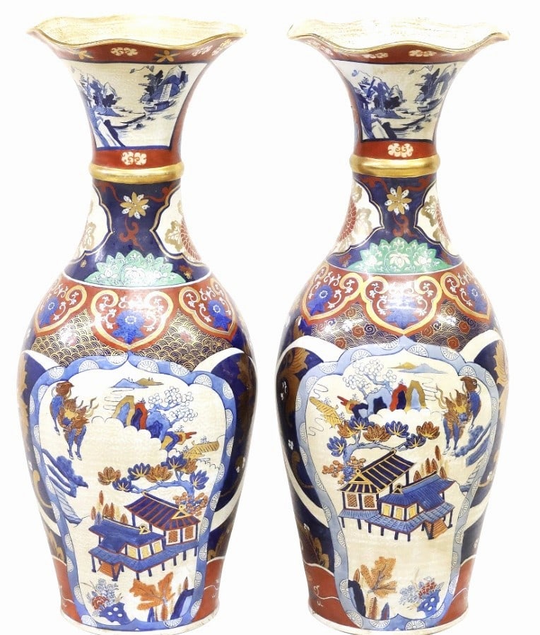 Japanese Imari Porcelain Floor Vases (1 of 5)