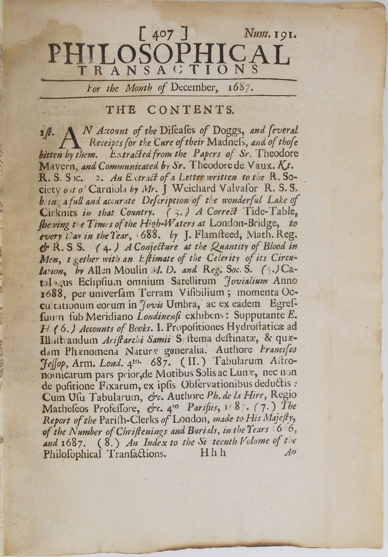 Philosophical Transactions, 1687 - 2