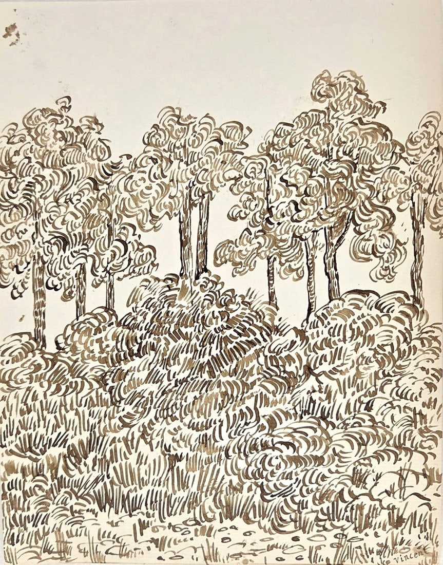 Vincent Van Gogh* (1853-1890) Ink Drawing (See Disclaimer & Guarantee (1 of 2)