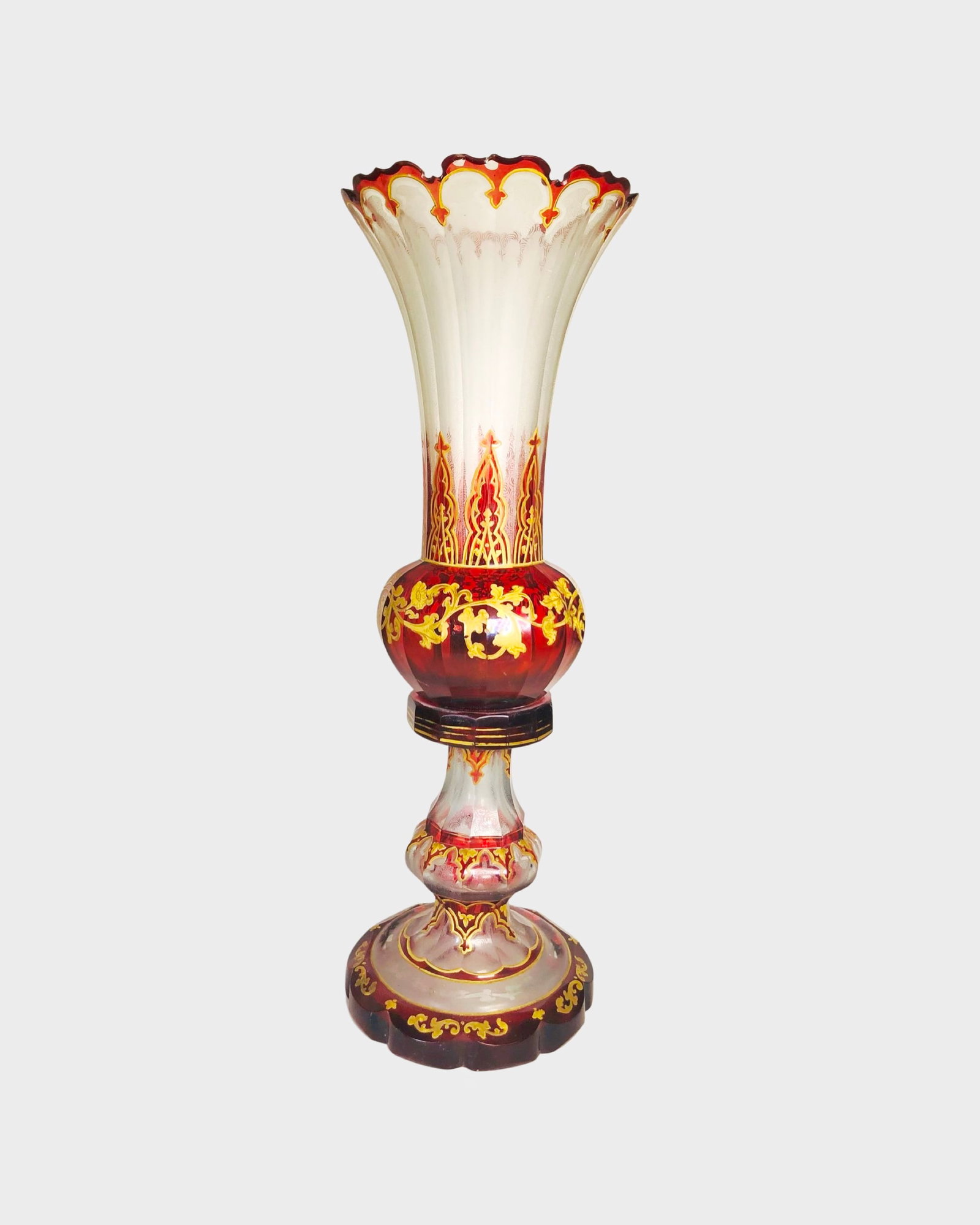 Enameled And Gilt Moser Glass Vase, 19th C. (1 of 3)