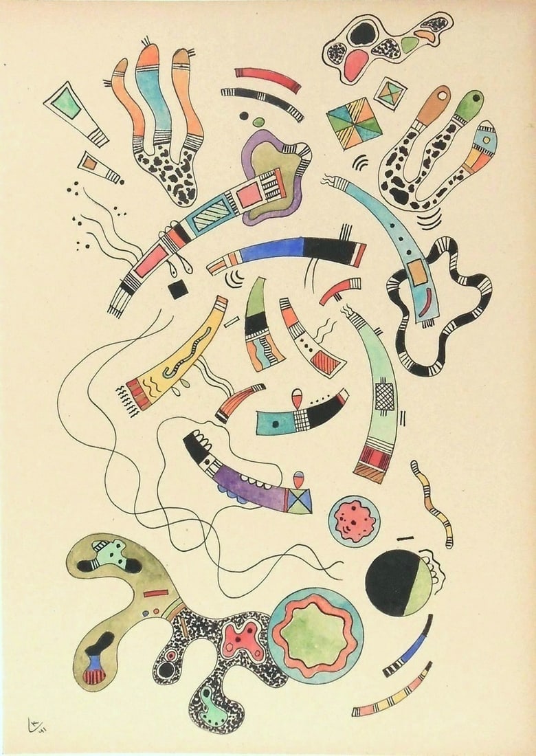 Wassily Kandinsky* (1866-1944) Watercolor (See Fine Art Disclaimer) (1 of 2)